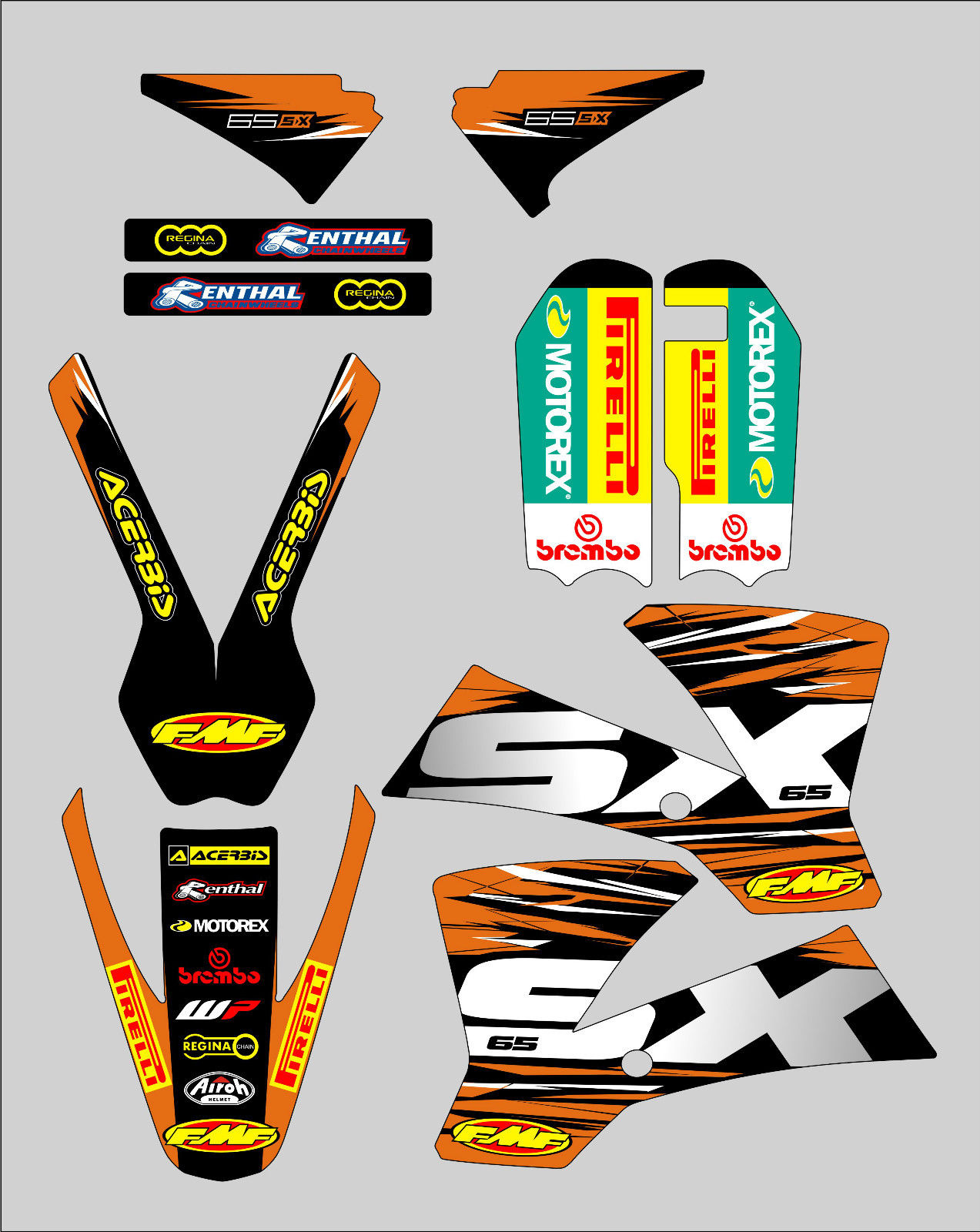 KTM SX 65 2002 – 2008 GRAPHICS KIT 