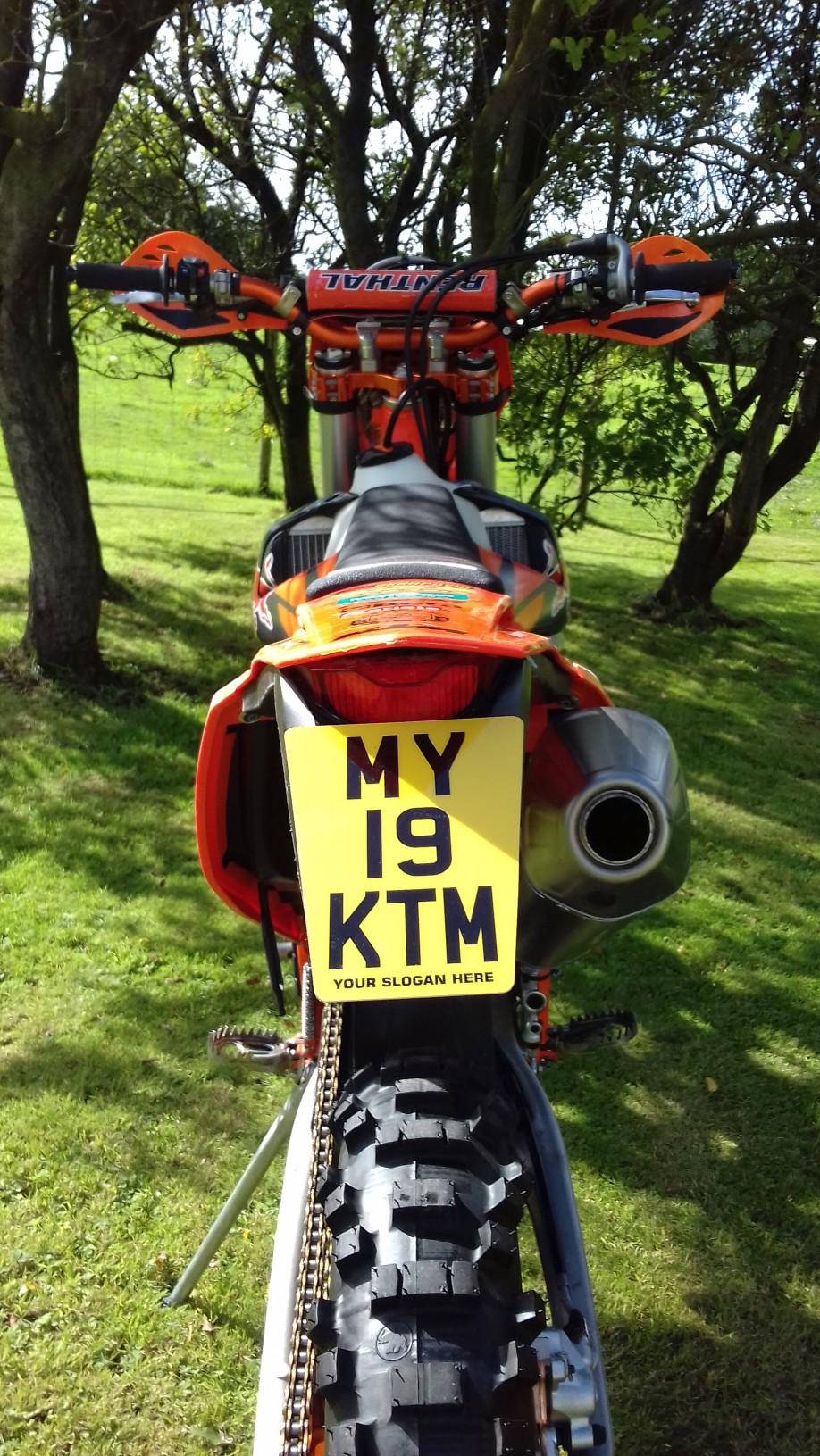 7" x 6" SHOW NUMBER PLATE OFF ROAD KTM EXC ENDURO MOTORCYCLE MOTORBIKE FLEXI 